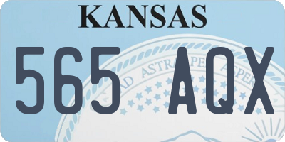KS license plate 565AQX