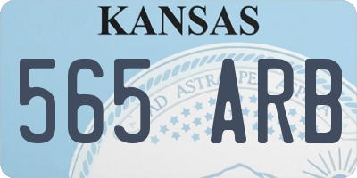 KS license plate 565ARB