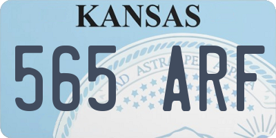 KS license plate 565ARF