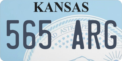 KS license plate 565ARG
