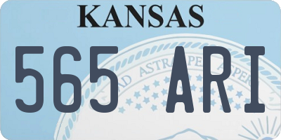 KS license plate 565ARI