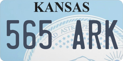 KS license plate 565ARK