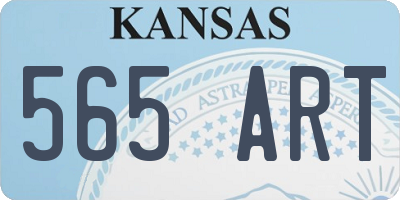 KS license plate 565ART