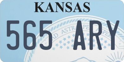 KS license plate 565ARY