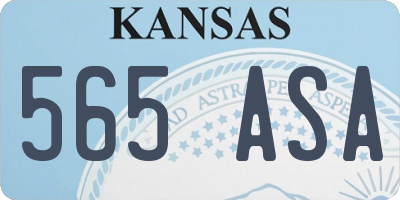 KS license plate 565ASA