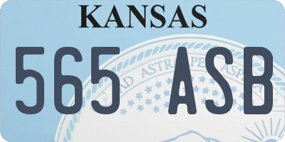 KS license plate 565ASB