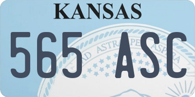 KS license plate 565ASC