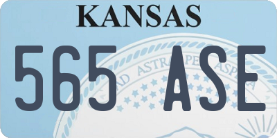 KS license plate 565ASE