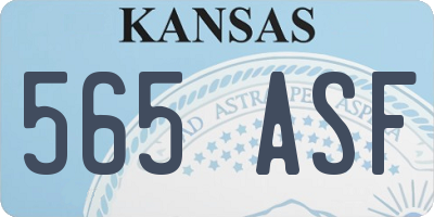 KS license plate 565ASF