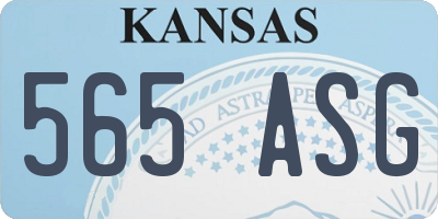 KS license plate 565ASG