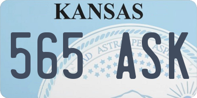 KS license plate 565ASK
