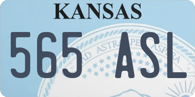 KS license plate 565ASL