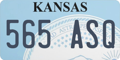 KS license plate 565ASQ