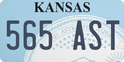 KS license plate 565AST