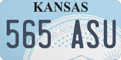 KS license plate 565ASU