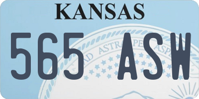 KS license plate 565ASW