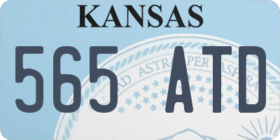 KS license plate 565ATD