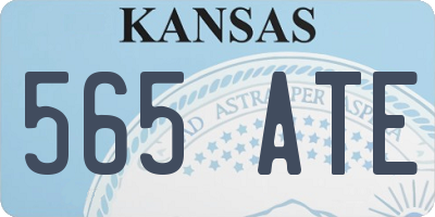 KS license plate 565ATE