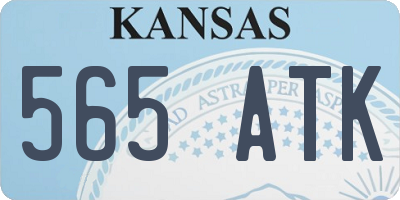 KS license plate 565ATK