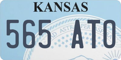 KS license plate 565ATO