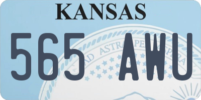 KS license plate 565AWU