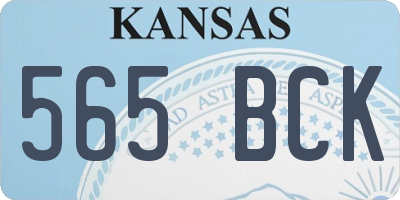 KS license plate 565BCK