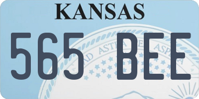 KS license plate 565BEE