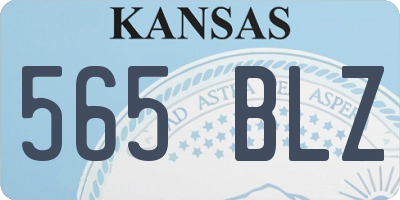 KS license plate 565BLZ