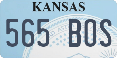 KS license plate 565BOS