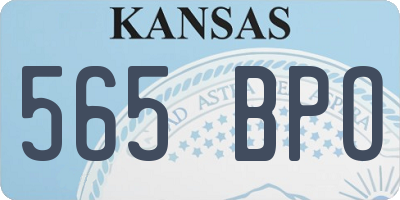 KS license plate 565BPO