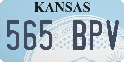 KS license plate 565BPV