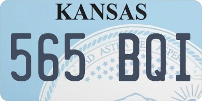 KS license plate 565BQI
