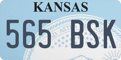 KS license plate 565BSK