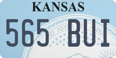 KS license plate 565BUI