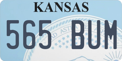 KS license plate 565BUM
