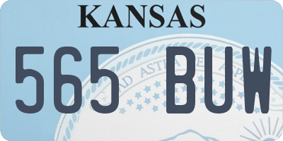 KS license plate 565BUW