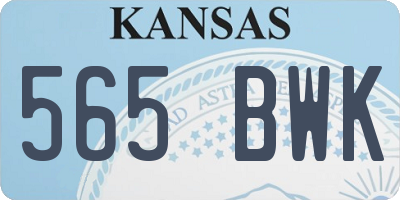 KS license plate 565BWK