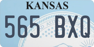 KS license plate 565BXQ