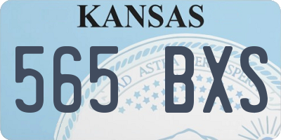 KS license plate 565BXS
