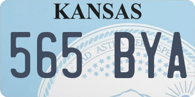 KS license plate 565BYA