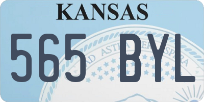 KS license plate 565BYL