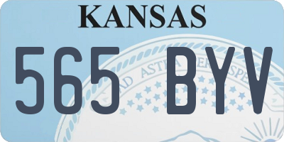KS license plate 565BYV