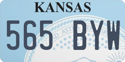 KS license plate 565BYW