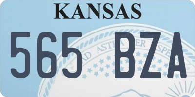 KS license plate 565BZA