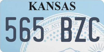KS license plate 565BZC
