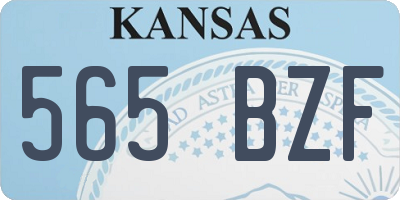 KS license plate 565BZF