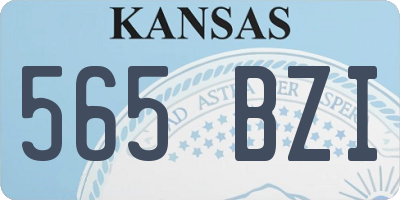 KS license plate 565BZI