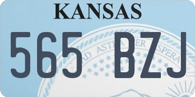 KS license plate 565BZJ