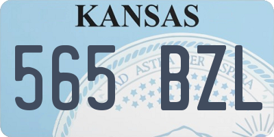 KS license plate 565BZL