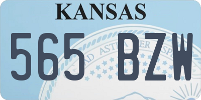 KS license plate 565BZW